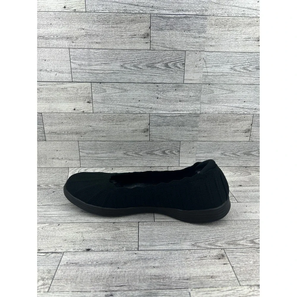 Skechers On-The-Go Ballet Flats Black Air Cooled Goga Mat Comfort‎ Shoes Sz 7.5